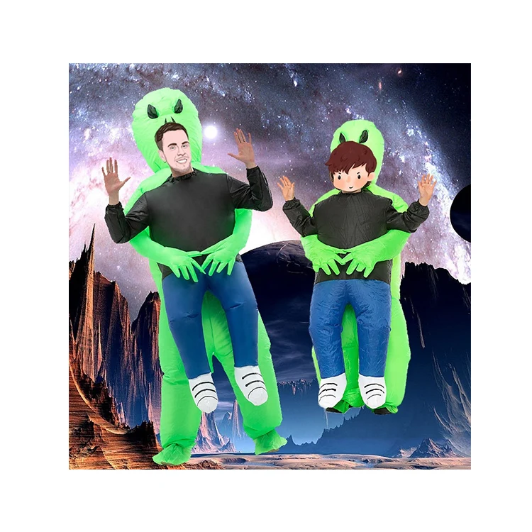 Green Ghost Inflatable-pvc-suit Halloween Spoof ET Costume Alien Inflatable Suit