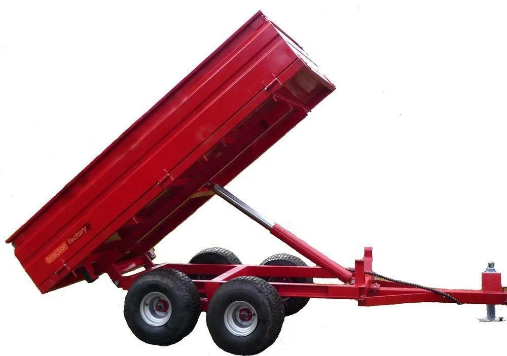 
hydraulic dump trailer single axle four wheel ATV trailer 2000kgs 3000kgs 