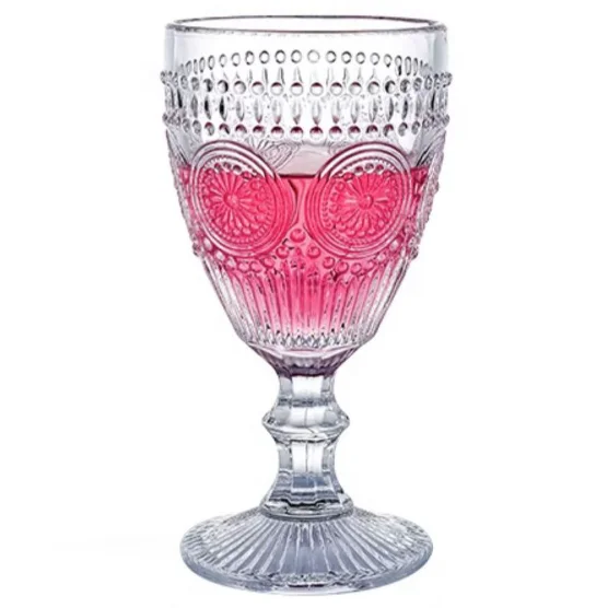 Wholesale Classic Goblet Party Glasses 300ml Wine Glasses Goblets Iced Tea Glasses Beverage Stemmed Glass Cups
