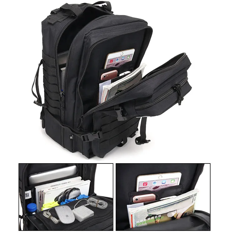 45L Camouflage Oxford Climbing Camping  Travelling Oxford Molle Rucksacks Hiking Tactical Backpack