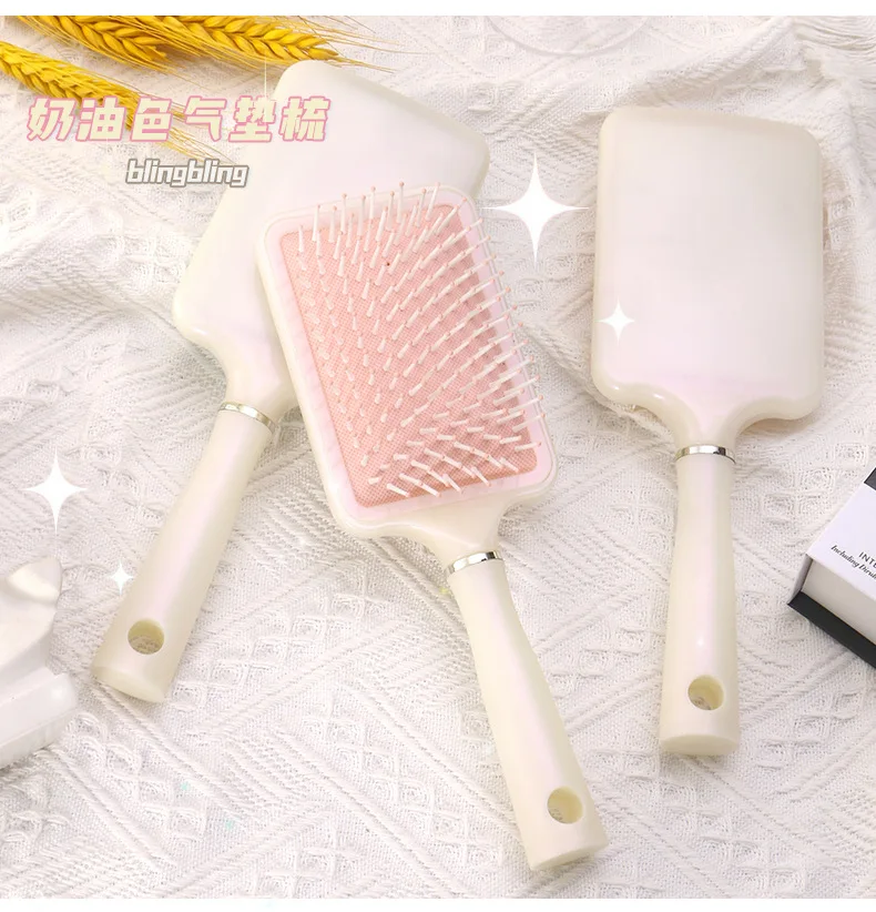 2024 Girl Hair Comb Scalp Massager Cushion Teasing Airbag Massage Paddle Detangling Hair Brush With Hair Brush For Women Girl