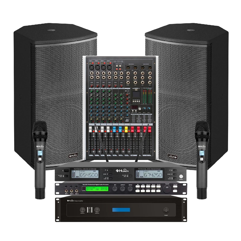 Professional speaker set ktv karaoke dj sound system full setup for club