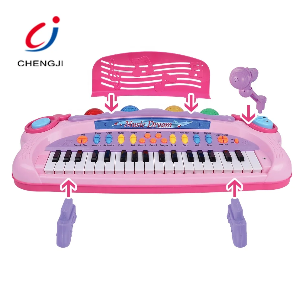 Wholesale plastic electric kids piano keyboard musical instruments toy