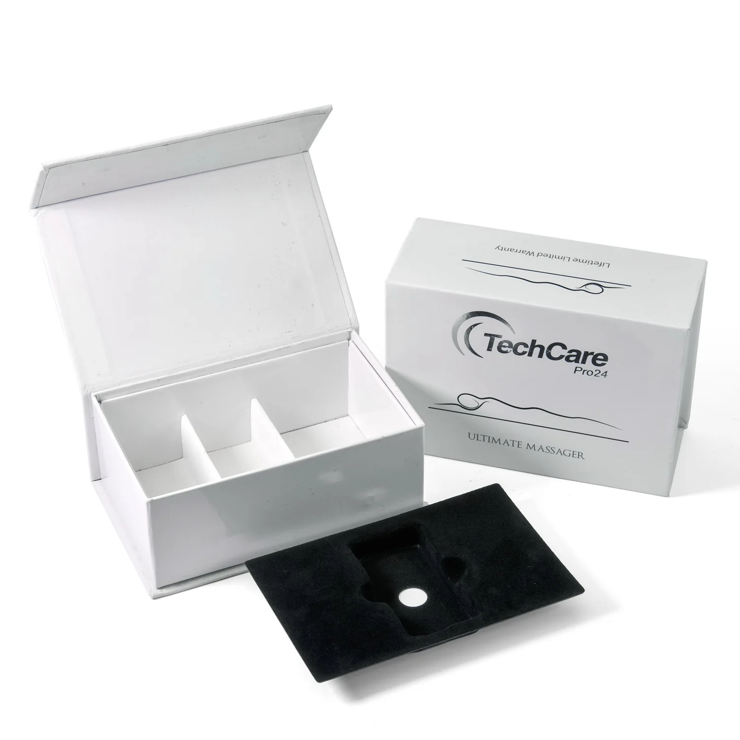 Luxury Small Magnetic Folding White Jewelry Gift Box With EVA Insert Magnetic Box