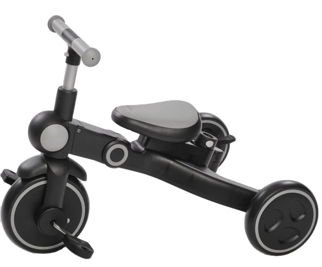 BEBELUX EN71 High Quality Fold Tricycle Multi-functional Toddler 3 Wheel Trike Balance Bike with Putter for over 6 months baby