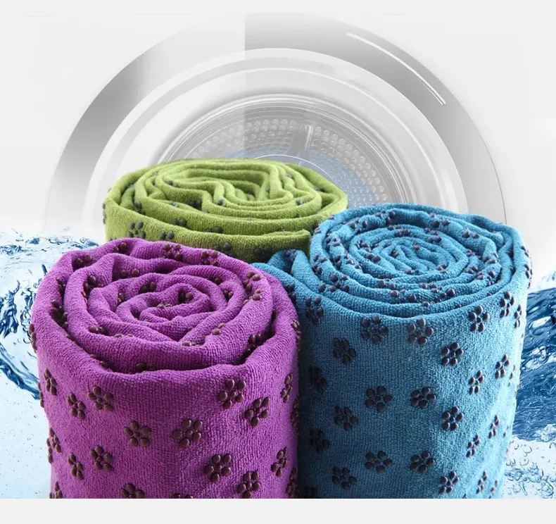 High Quality Ultra Absorbent Machine Washable Private Label Microfiber Hot Yoga Mat Towel