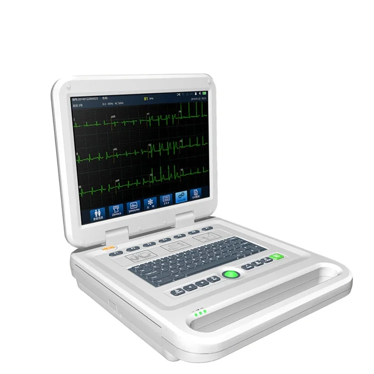 JQ-MAC1200 laptop type 15inch ECG machine with 12 lead synchronous acquisition and display