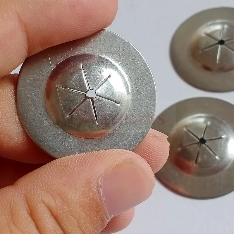 25mm Stainless Steel Self Locking Metal Washers Used To Fasten 14Gauge Lacing Anchors