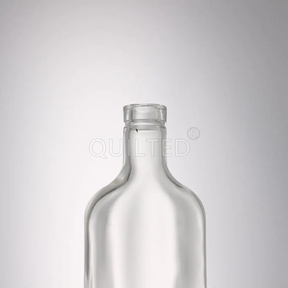 The Same Type Flat Glass Bottle Various Famous Spirits Vodka Gin Rum Alcohol Whisky Tequila Liqueur Brandy Liquor Glass Bottle