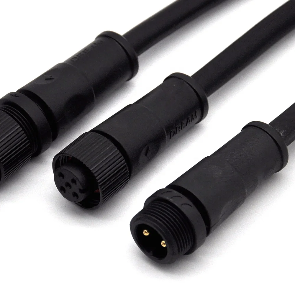 M16 Waterproof Connector 5 Pin 5 Core IP67 Male Female Plug LED Connector