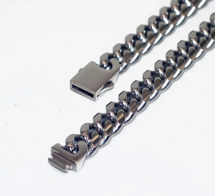 
Man Jewelry Stainless Steel Silver Color Miami Necklace Cuban Link Chain 