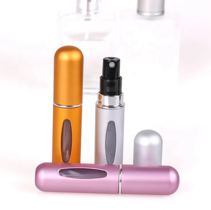 5ml Aluminium Portable Mini Travel Refillable Self-pump Type Perfume Atomizer Spray Unique Perfume Bottle