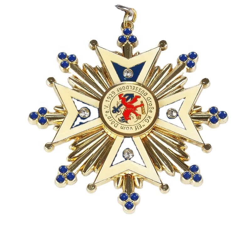 
High end metal russia honor award medal rhinestone enamel military medals 