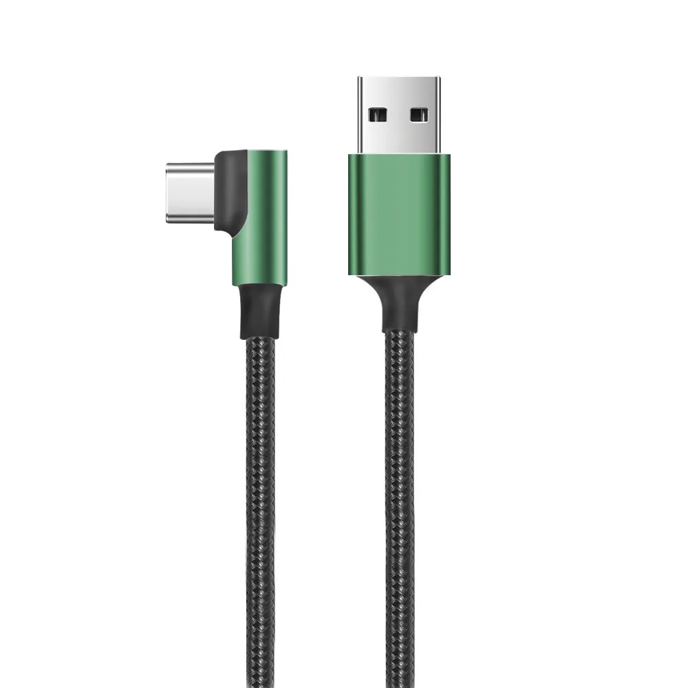 Fast charging 3.0 right angle usb A male to 90 degree usb3.1 type c male data charger usb cable