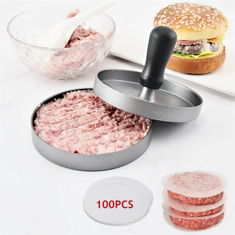 Kitchen accessories Non Stick Aluminum Burger Press Patty Maker Mold for BBQ Barbecue Grill Meat Beef