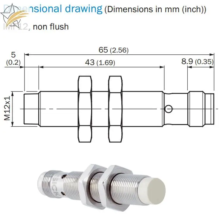 Time-limited Real SICK IMF12-08NPSNC0S 1076675 INDUCTIVE PROXIMITY SENSORS Cylindrical thread design