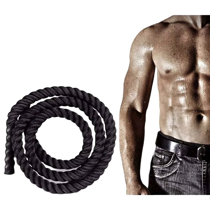 Custom Logo 2.8 3 9 12 15 Meter Length Workout Exercise Battle Rope Fitness Heavy Skipping Weighted Jump Rope