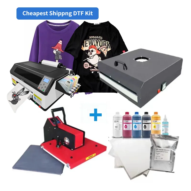 DOMSEM XP600 Head Inkjet Printer Flex Printing Machine Price Small Portable Digital A3 Dtf