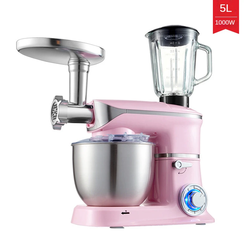 Ready to Ship 5L Household Electric Cake Baking Bread Dough Stand Mixer Automatic Chopper Meat Grinder Egg Beater