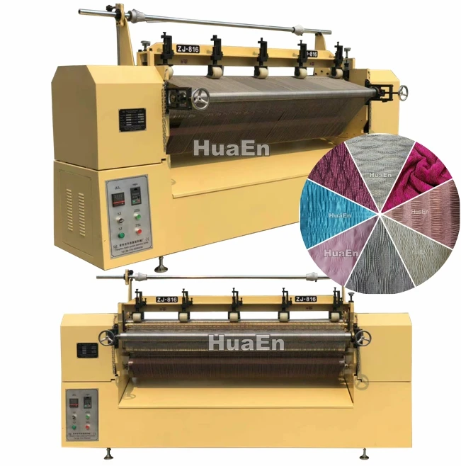 China manufacturer HuaEn  fabric textile skirt dress shirt scarf shawl curtain ruffle making machine pleating machine 2000mm