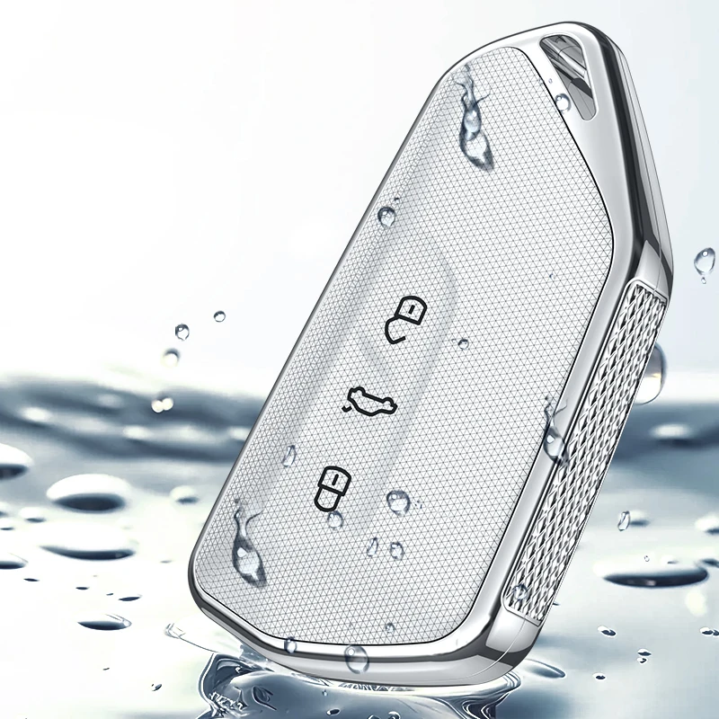 Full Cover ABS Shell Remote Key Case for Volkswan Golf 8 with Keychain Fob Customizable Metal Car Protection Key Cover