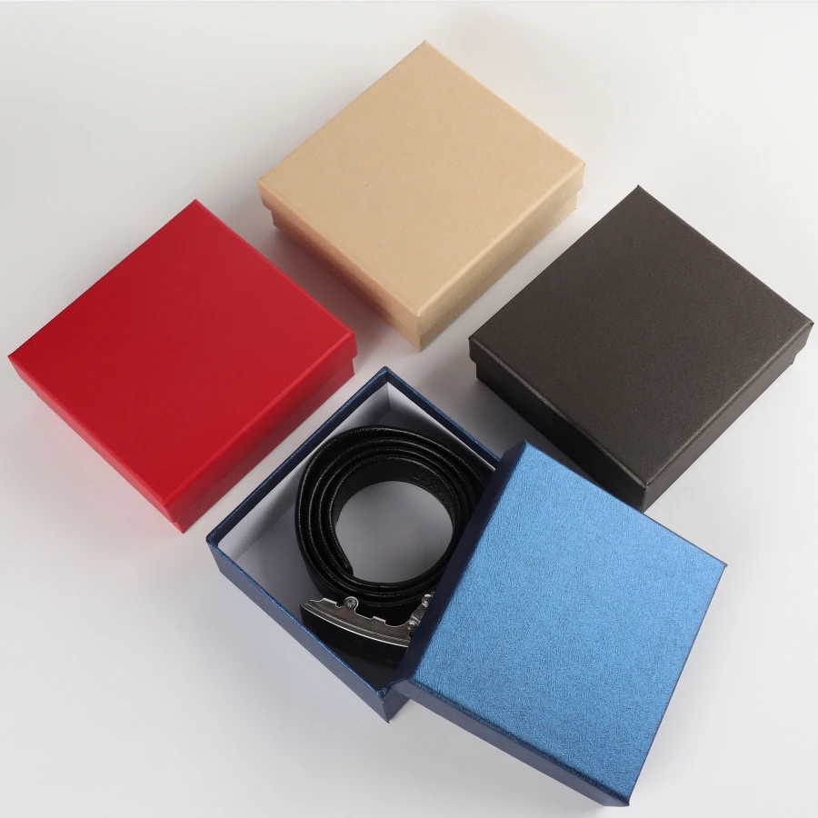 Printing logo gift cardboard kraft paper belt boxes custom bracelet paper gift jewelry packaging box
