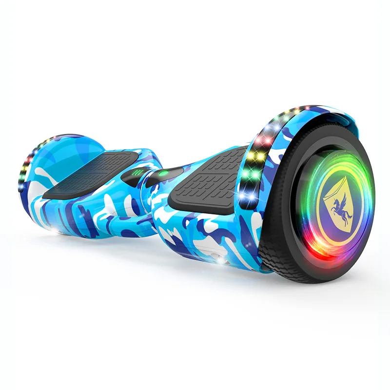 6.5-Inch Self-Balancing Electric Hoverboard with LED Lights 36V 4400m 10-Inch Tires Lithium Battery for Kids