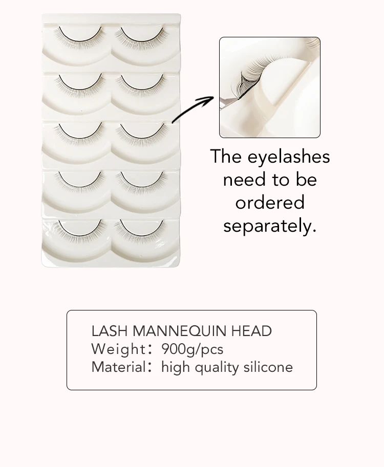 Comelylash Silicone Model Eyelash Supplies Nannequin Head Training Head Mannequin Head Lash Eyelashes