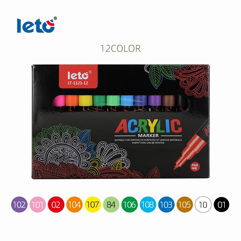 Water-based Plastic nib Acrylic Marker Pen  LT-1123