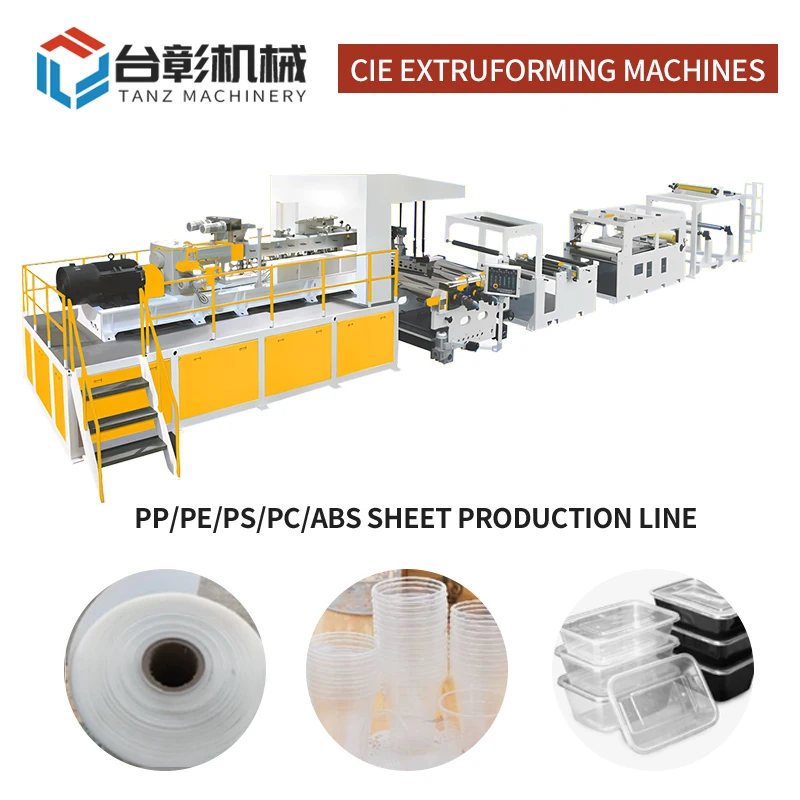 Plastic PE ABS PP Sheet Manufacturing Extrusion Production Line Rigid PP Hdpe Sheet Extruder for Board
