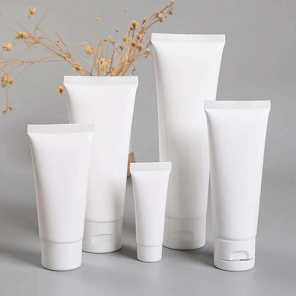 Flip Top Plastic Squeeze Empty Lotion Tube Set Packaging 15ml 50ml 200 ml Soft Skincare Cosmetic Hand Cream Tube with Logo