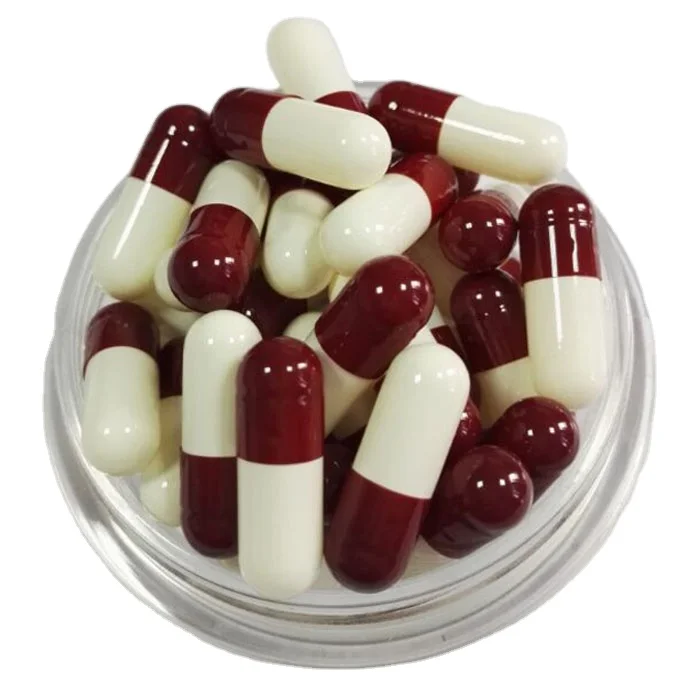 Best selling red and white size 00 empty hard gelatin capsules