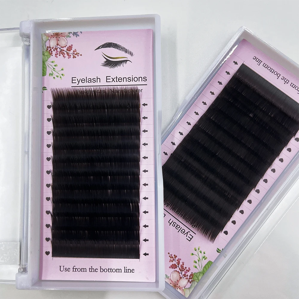 Hot Sell YY shaped Baby Curved grafted lashes private label Flat Natural baby bend Eyelash Extension