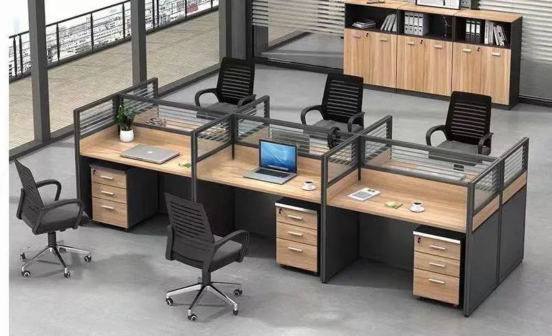 В форме буквы L рабочей станции офисная мебель деревянный офисный стол матч и