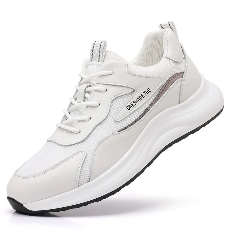 New Leather Breathable Comfortable Wear-resistant Sports Shoes Fashion All-in-one Increase Platform Casual