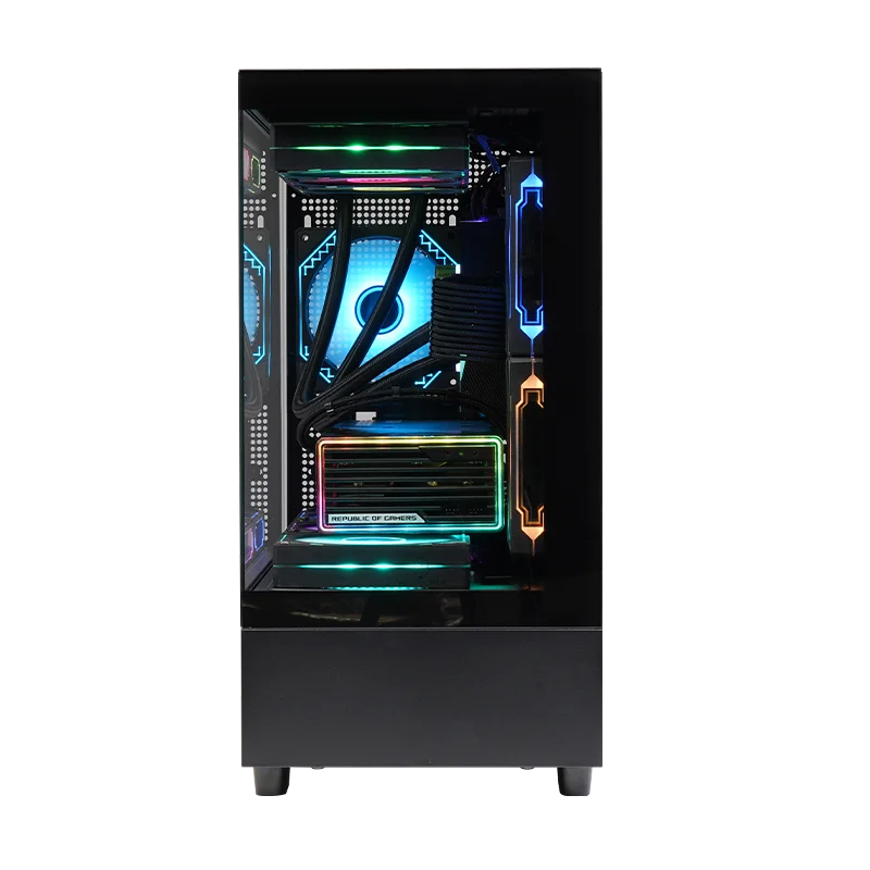 Xuanwu Pro ATX Mid-Tower с перфорированной верхней панелью из закаленного стекла для игрового компьютера
