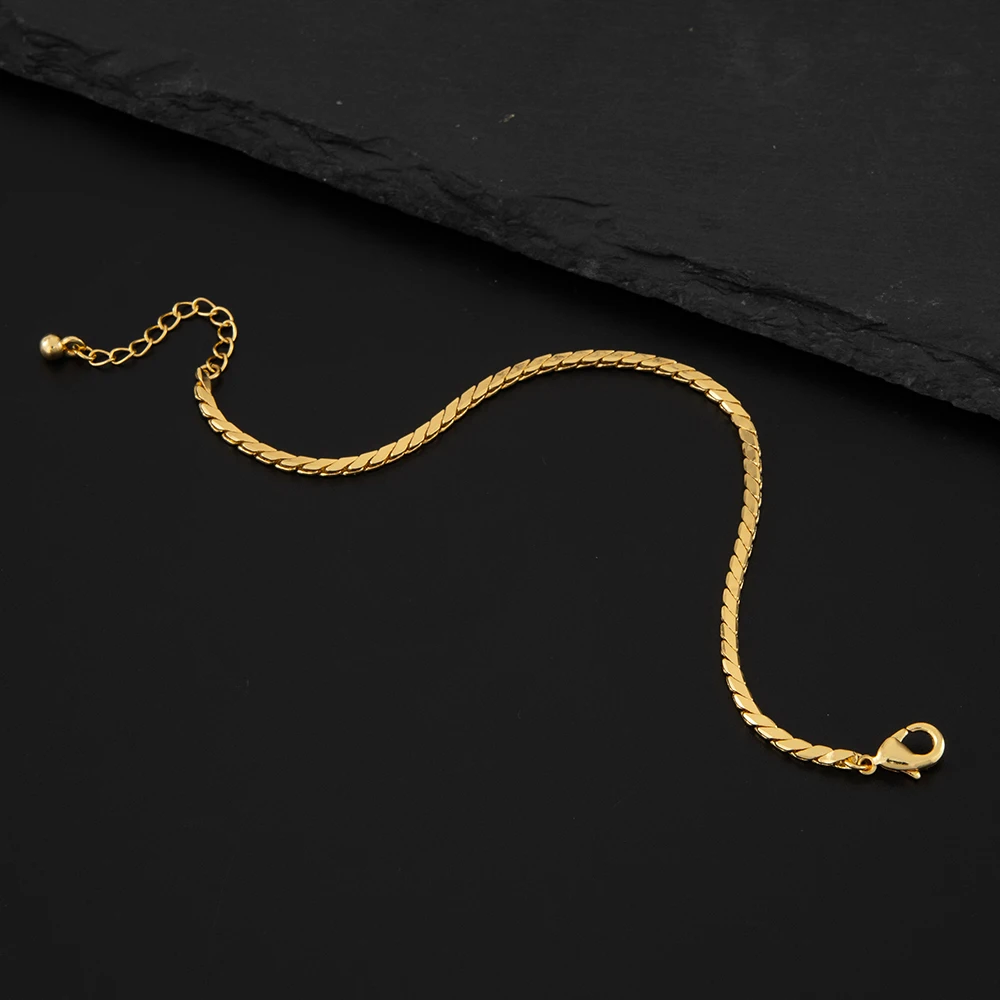 Custom jewelry 18k real gold plated fine chain bracelets jewelry for women ladies Jewelry