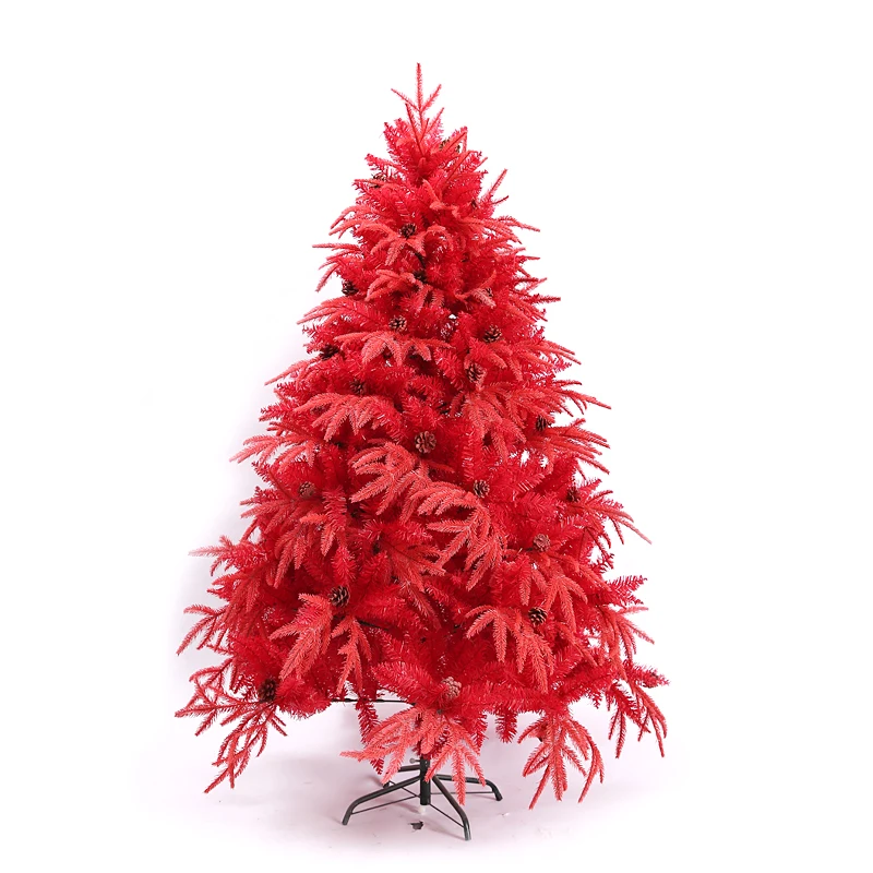 Mini Christmas tree with small Size and red color Xmas tree for Christmas holiday or parties using for  indoor decoration