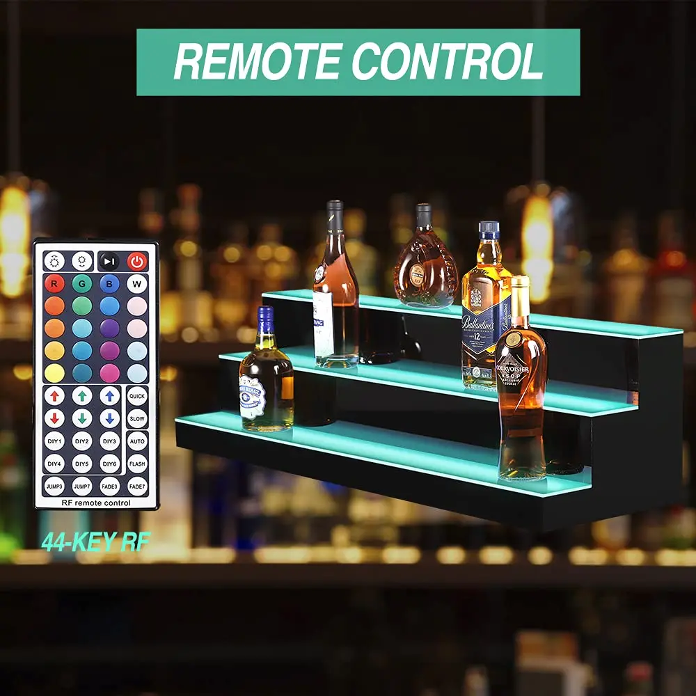 Yageli Custom Acrylic Wine Racks LED Lighted Liquor Bottle Display Stand LED Bar Beer Holder for Liquor