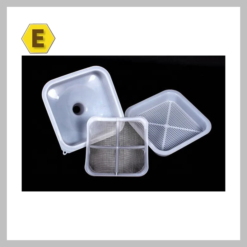 Plastic honey sieve with hook honey filter fine mesh double layers plastic honey strainer