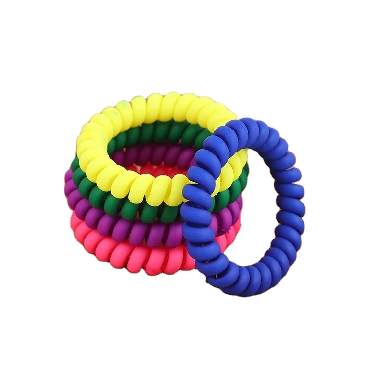 Large Colorful Plastic Screw Phone Cord Hair Ties Ponytail Holder Hair Bands Hair Accessories