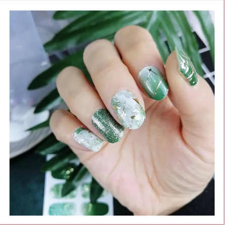 Colorful Spring Summer Water Proof Nail Sticker Nail Decoration Custom Designers Plastic Spill Nail Wraps Easy Apply