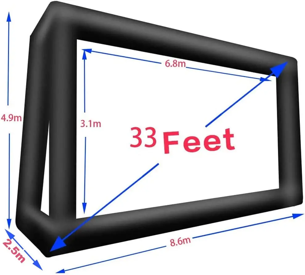 Best Outdoor Home Backyard Theatre Cinema Giant Inflatable Projector Movie Screen for party event