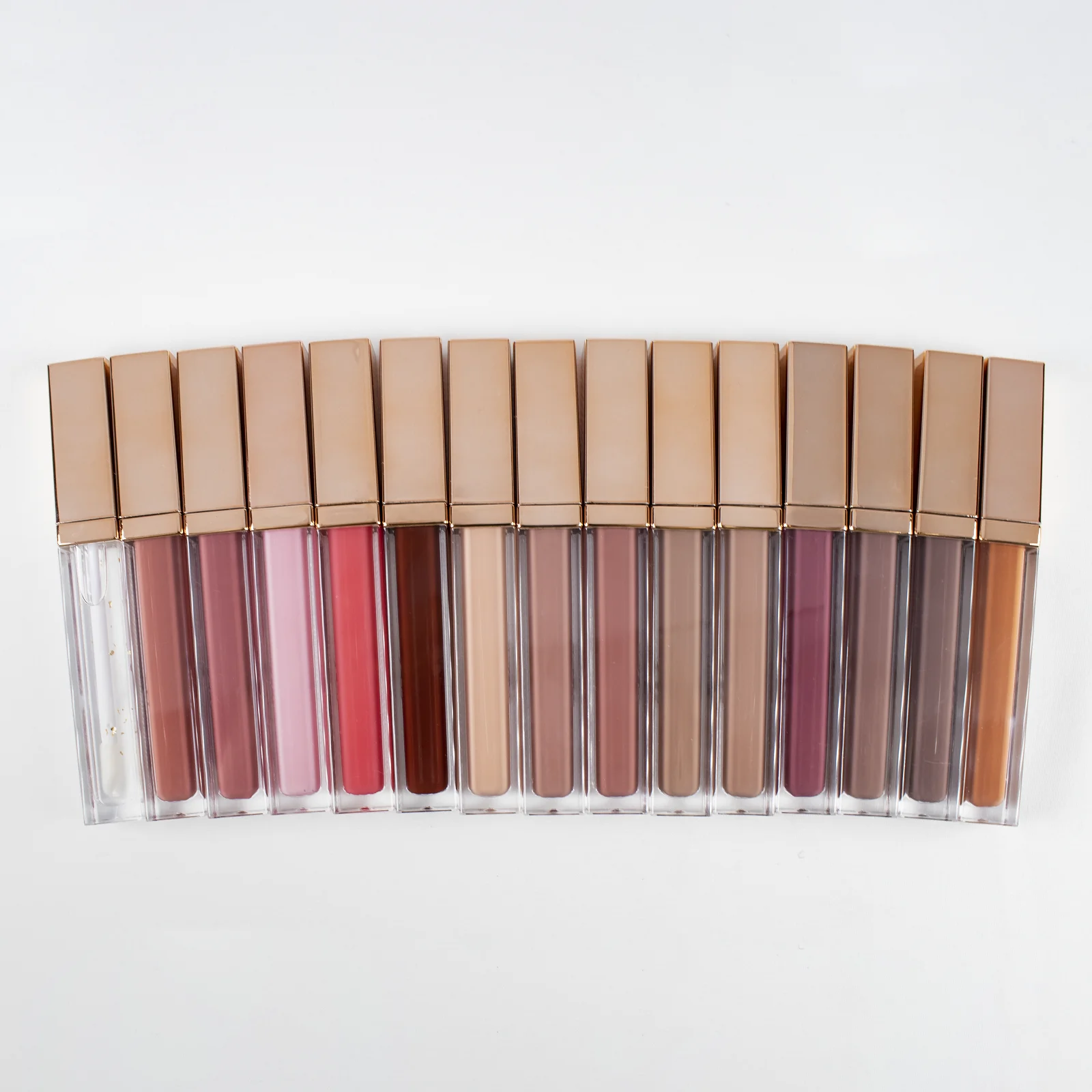 
24 Colors Nude Shiny Clear Glitter Lip Gloss Pigment Long Lasting Waterproof Lipgloss Private label Low MOQ 