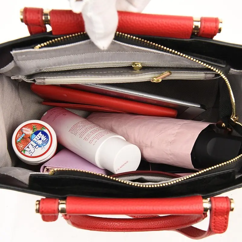 2022  Trendy Women Big Handbag Wholesale PU Leather Large Capacity  Tote Hand Bag