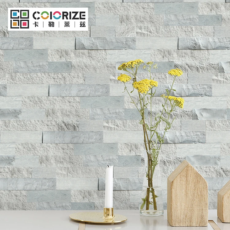 Honed/Split Gray Marble Culture stone Wall Cladding 350x150x10~15mm Villa staircase Culture stone wall Clad decoration