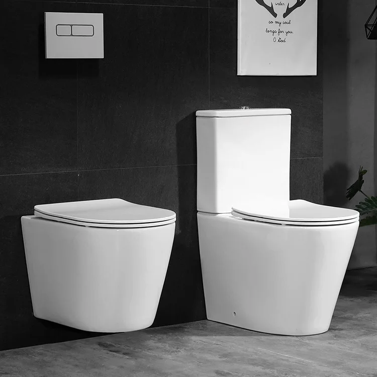Kidoir Toilette Big Size Square and Round Rimless Tornado One Piece Two Piece Toilet Inodoro of White CE Watermark Toilet