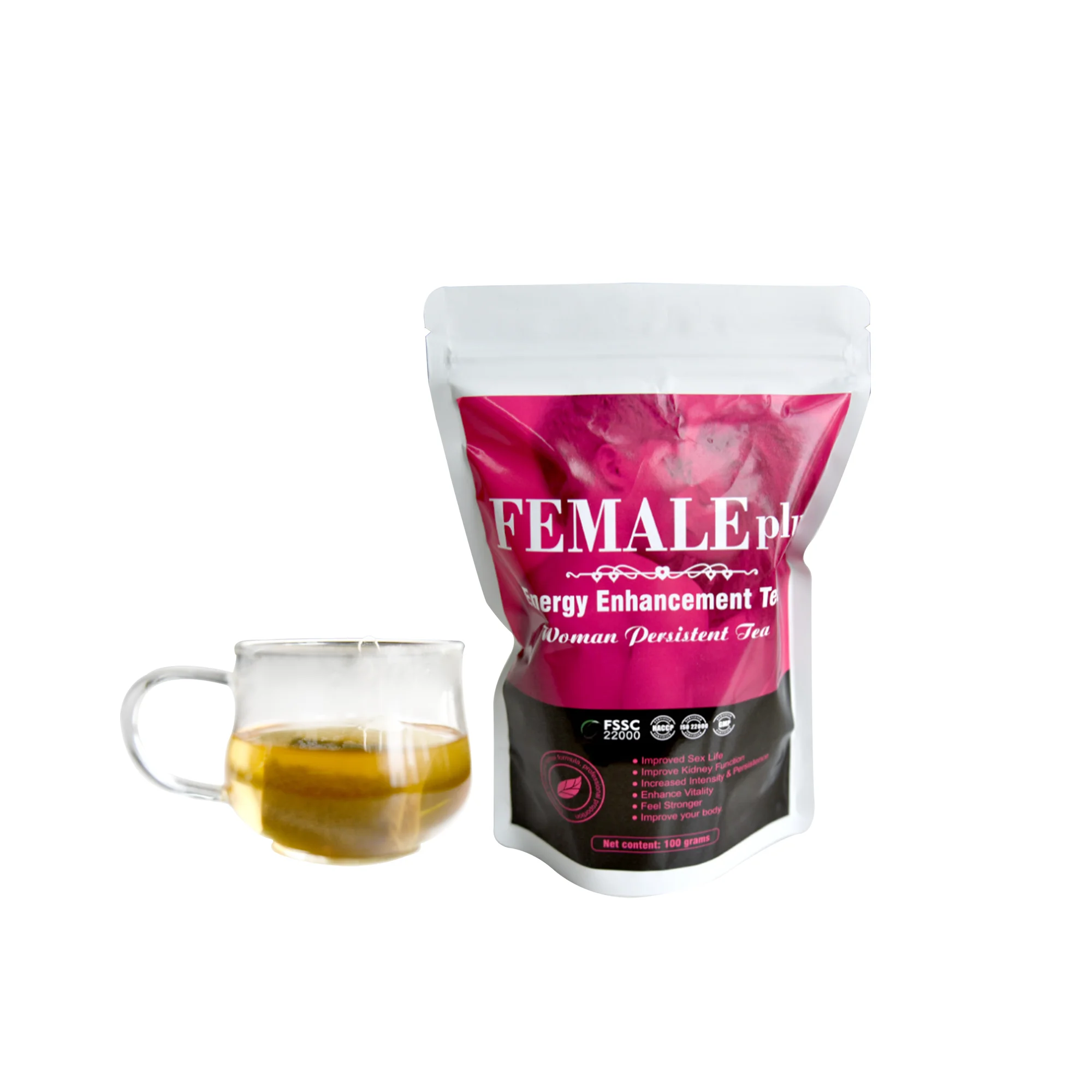Oem label energy booster female plus libido woman herbal tea