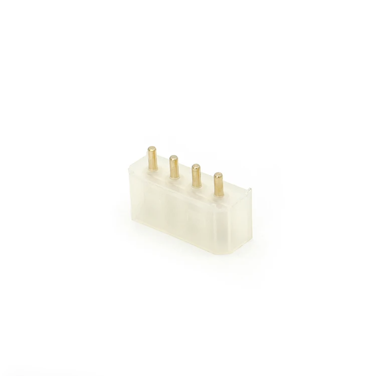 High quality 5.08mm Pitch 4 Pin Straight Needle Connector Gold Plated Solid Header Pin Wafer Connector For Molex 8981
