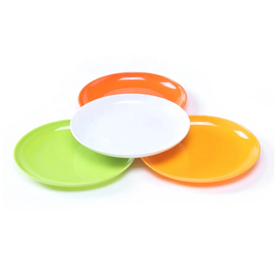 Colorful unbreakable restaurant plastic plates hard bulk plates